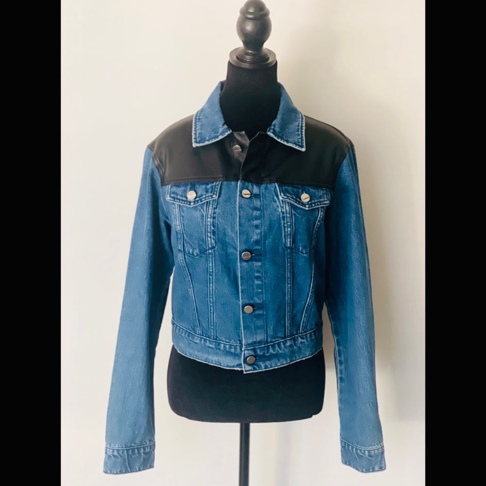LaMarque denim jacket with leather | Size XS | Condition: Very Good
